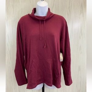 St. John's Bay Funnel‎ Neck Sweatshirt Medium NWT